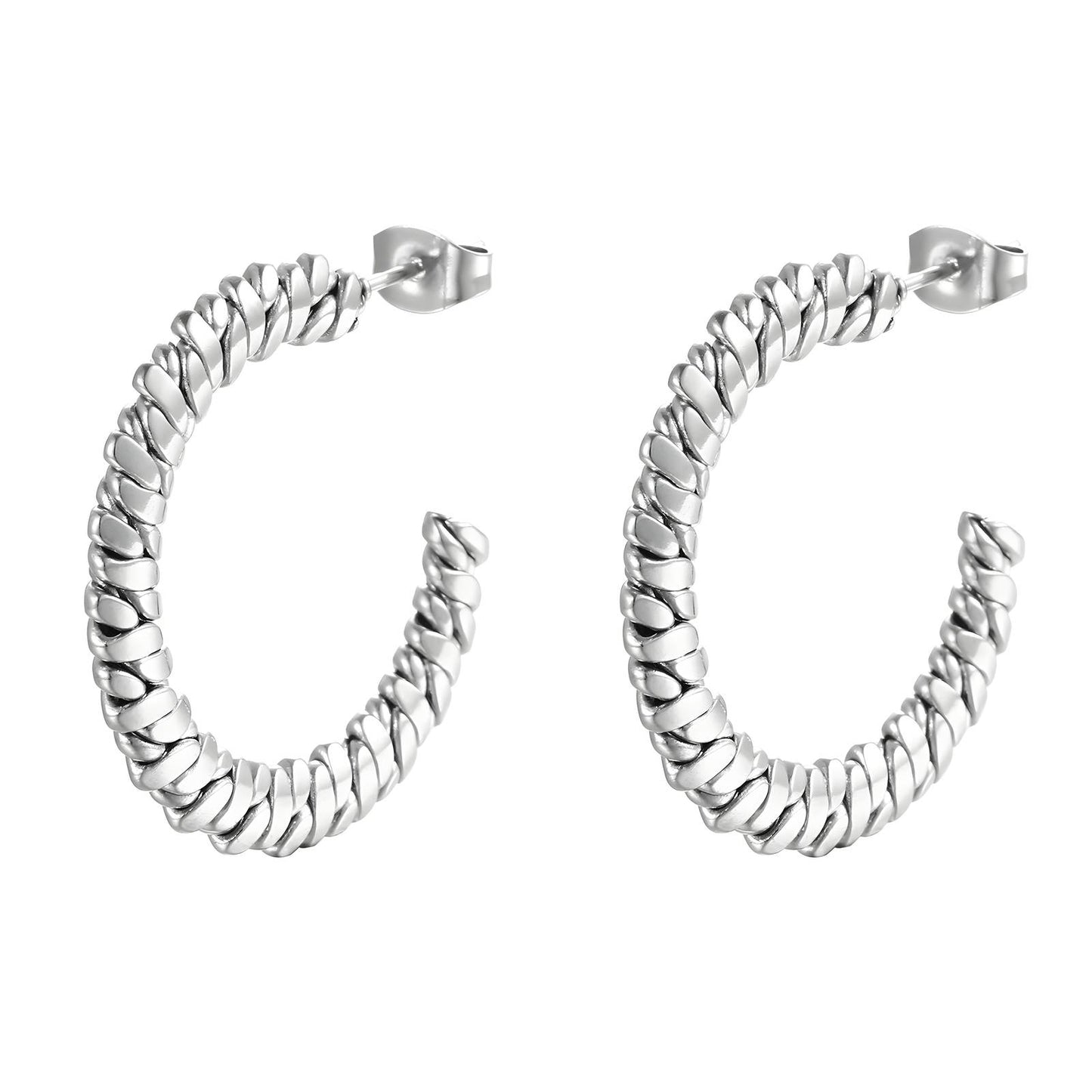 Stainless Steel Hoop  Earrings, Intensity - The Best Accessory