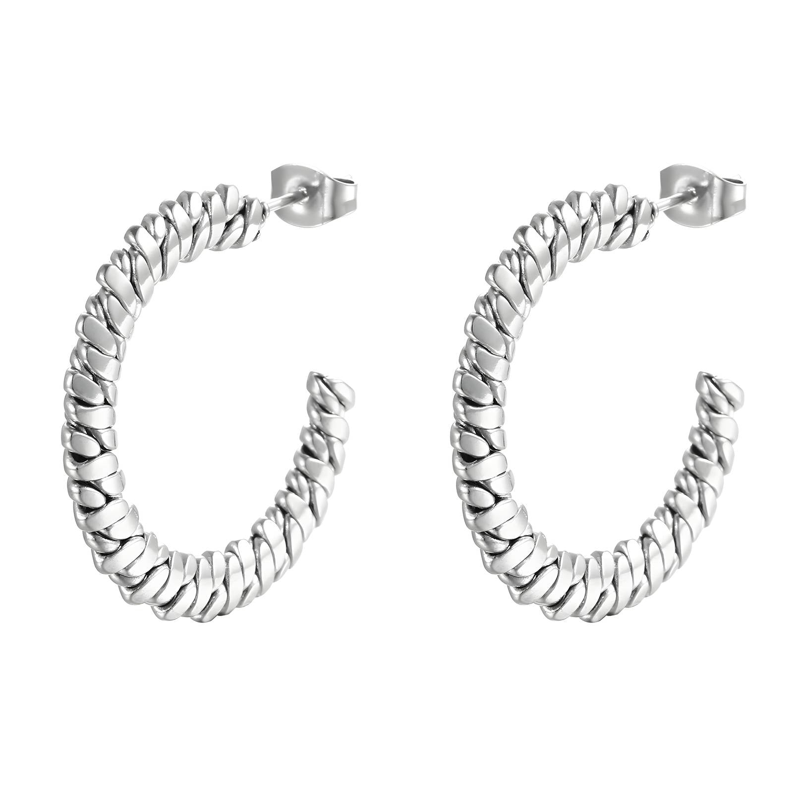 Stainless Steel Hoop  Earrings, Intensity - The Best Accessory