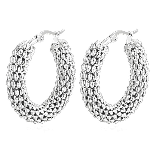 Stainless Steel Hoop  Earrings, Intensity - The Best Accessory