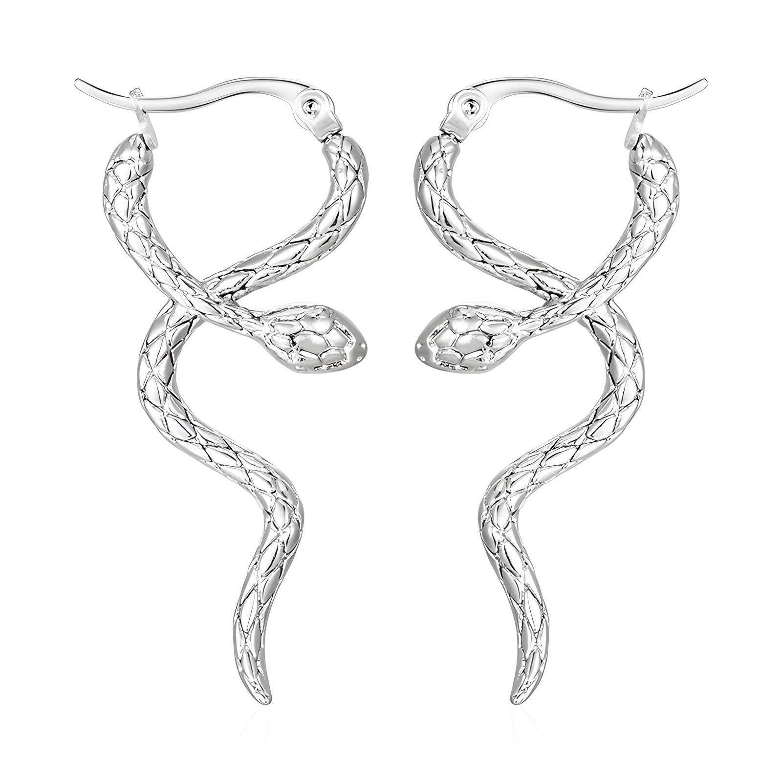 18K gold plated Stainless steel  Snake earrings, Intensity - The Best Accessory