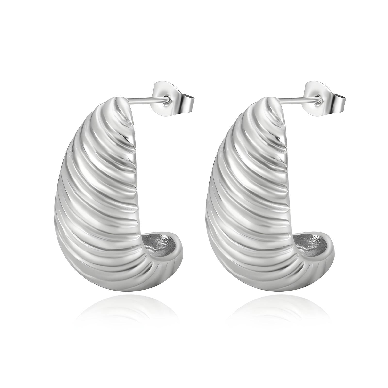 Stainless Steel Hoop  Earrings, Intensity - The Best Accessory