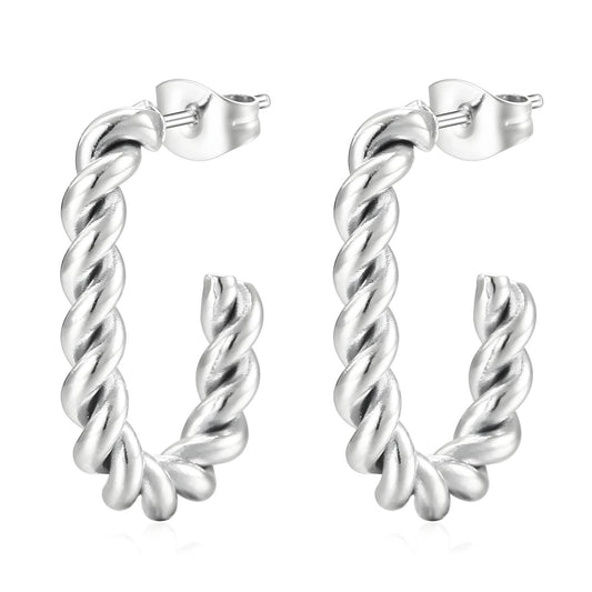 Stainless Steel Hoop  Earrings, Intensity - The Best Accessory