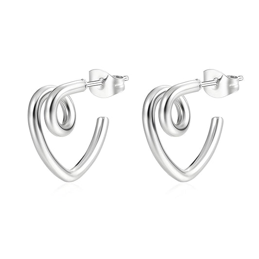 Stainless Steel Hoop  Earrings, Intensity - The Best Accessory