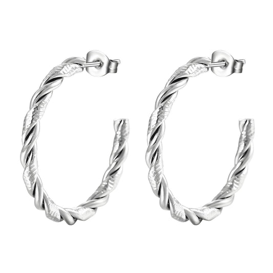 Stainless Steel Hoop  Earrings, Intensity - The Best Accessory