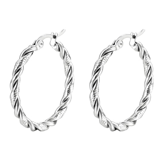 Stainless Steel Hoop  Earrings, Intensity - The Best Accessory