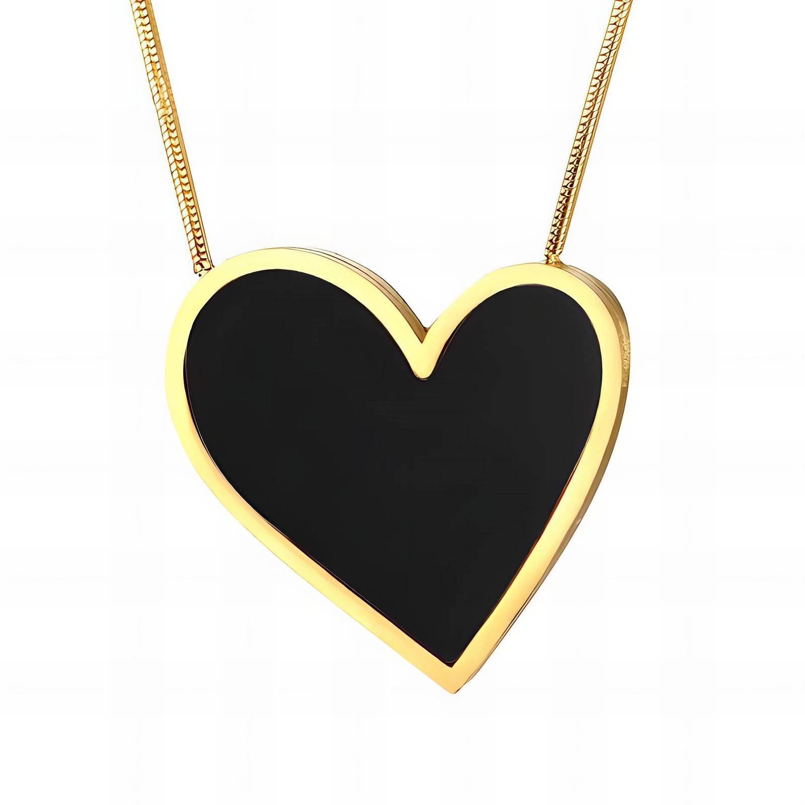 18K gold plated Stainless steel  Heart necklace, Intensity - The Best Accessory