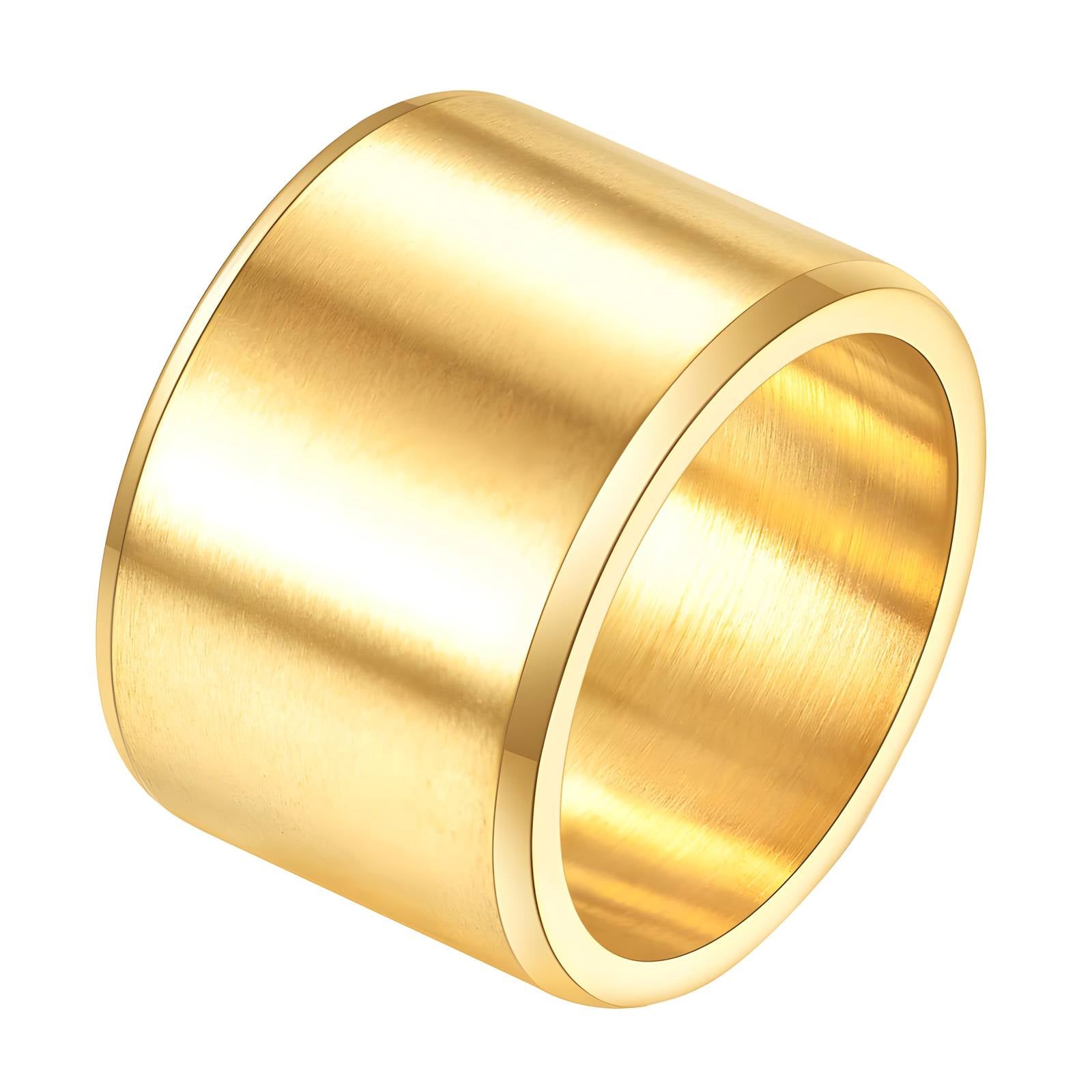 18K gold plated Stainless steel finger ring, Intensity - The Best Accessory