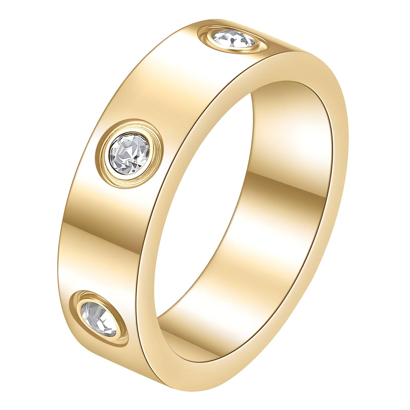 18K gold plated Stainless steel finger ring, Intensity - The Best Accessory