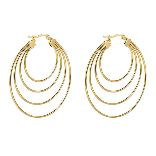 18K Gold Plated Stainless Steel Hoop Earrings, Intensity - The Best Accessory
