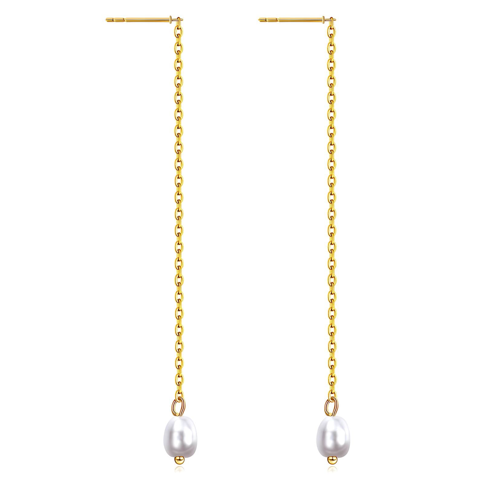 18K Gold Plated Stainless Steel Drop Earrings, Intensity - The Best Accessory