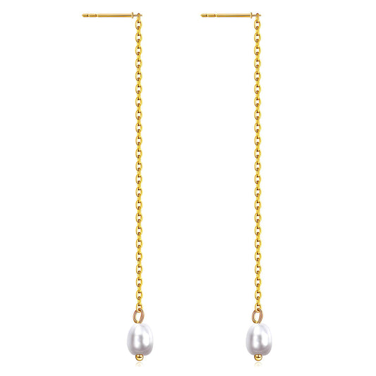 18K Gold Plated Stainless Steel Drop Earrings, Intensity - The Best Accessory