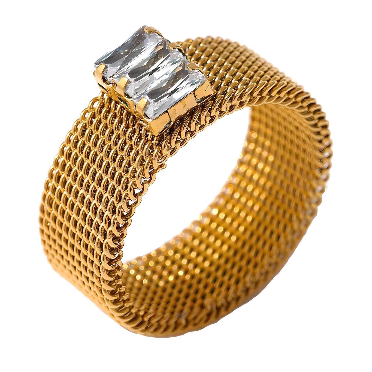 18K gold plated Stainless steel finger ring, Intensity - The Best Accessory