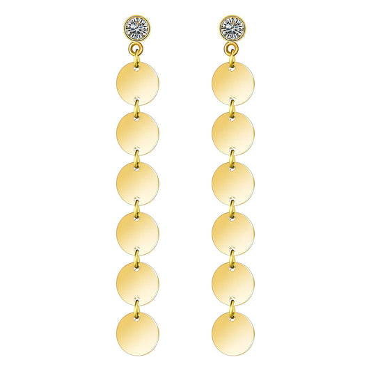 18K Gold Plated Stainless Steel Drop Earrings, Intensity - The Best Accessory