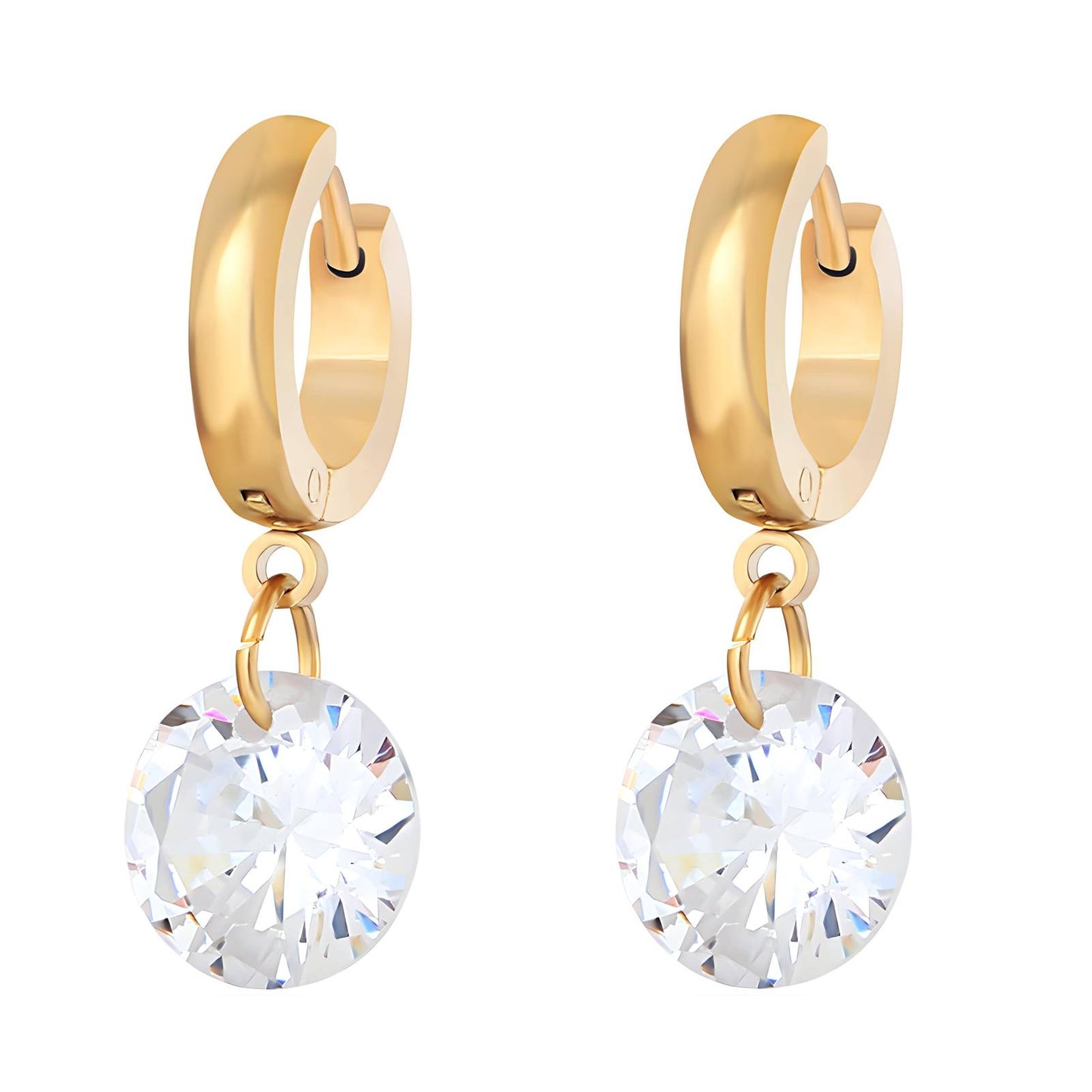 18K Gold Plated Stainless Steel Drop Earrings, Intensity - The Best Accessory