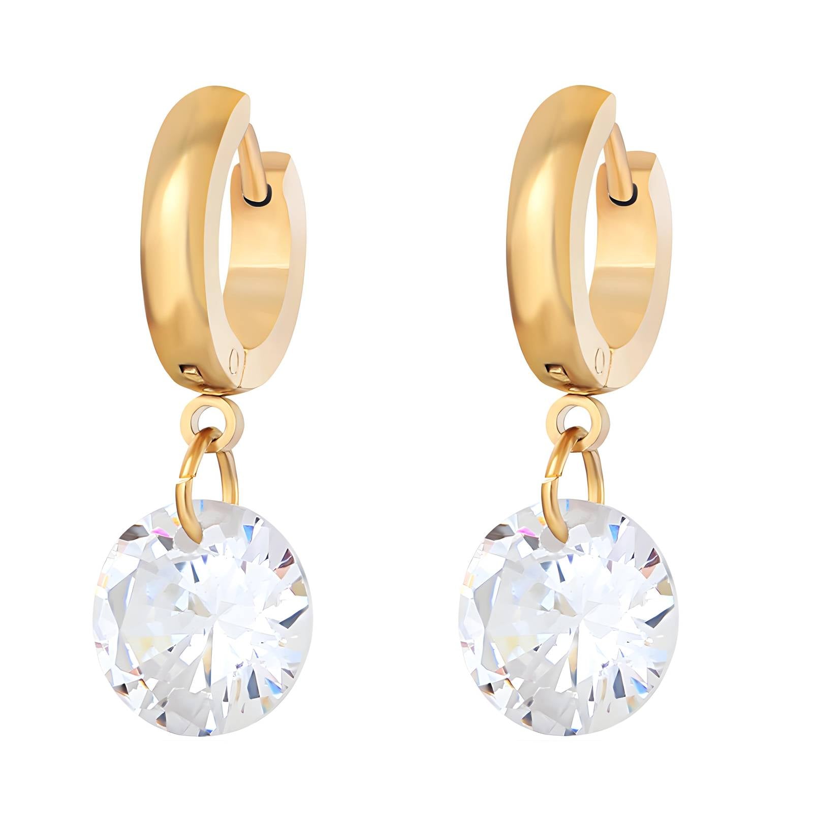 18K Gold Plated Stainless Steel Drop Earrings, Intensity - The Best Accessory