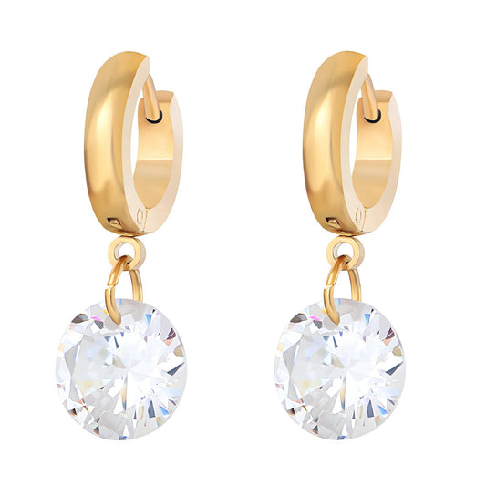 18K Gold Plated Stainless Steel Drop Earrings, Intensity - The Best Accessory