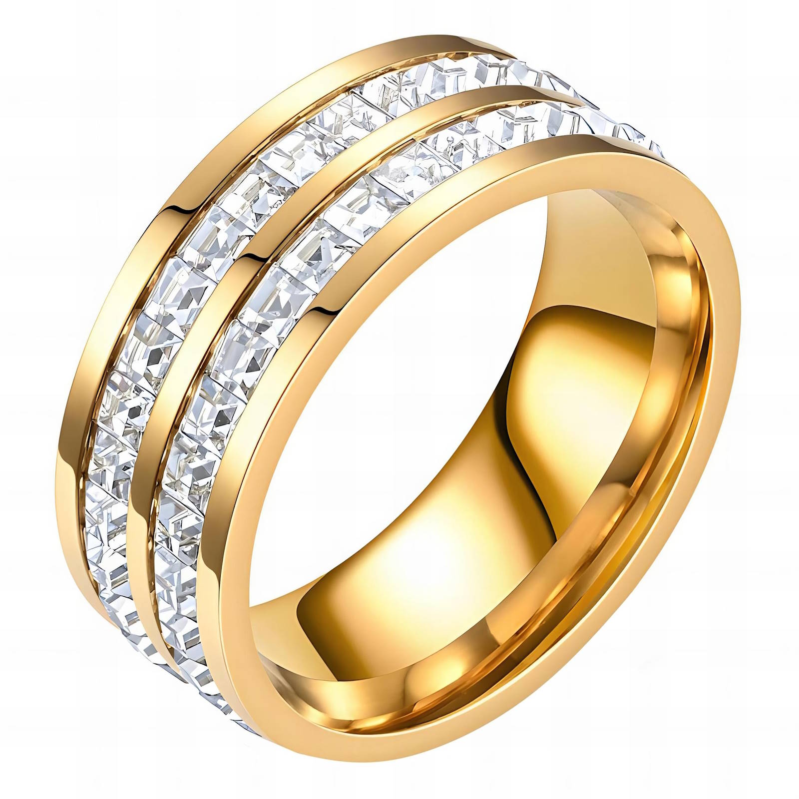 18K gold plated Stainless steel finger ring, Intensity - The Best Accessory