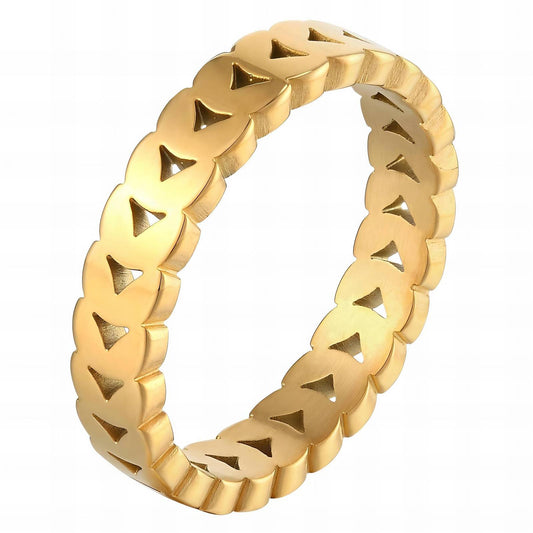 18K gold plated Stainless steel finger ring, Intensity - The Best Accessory