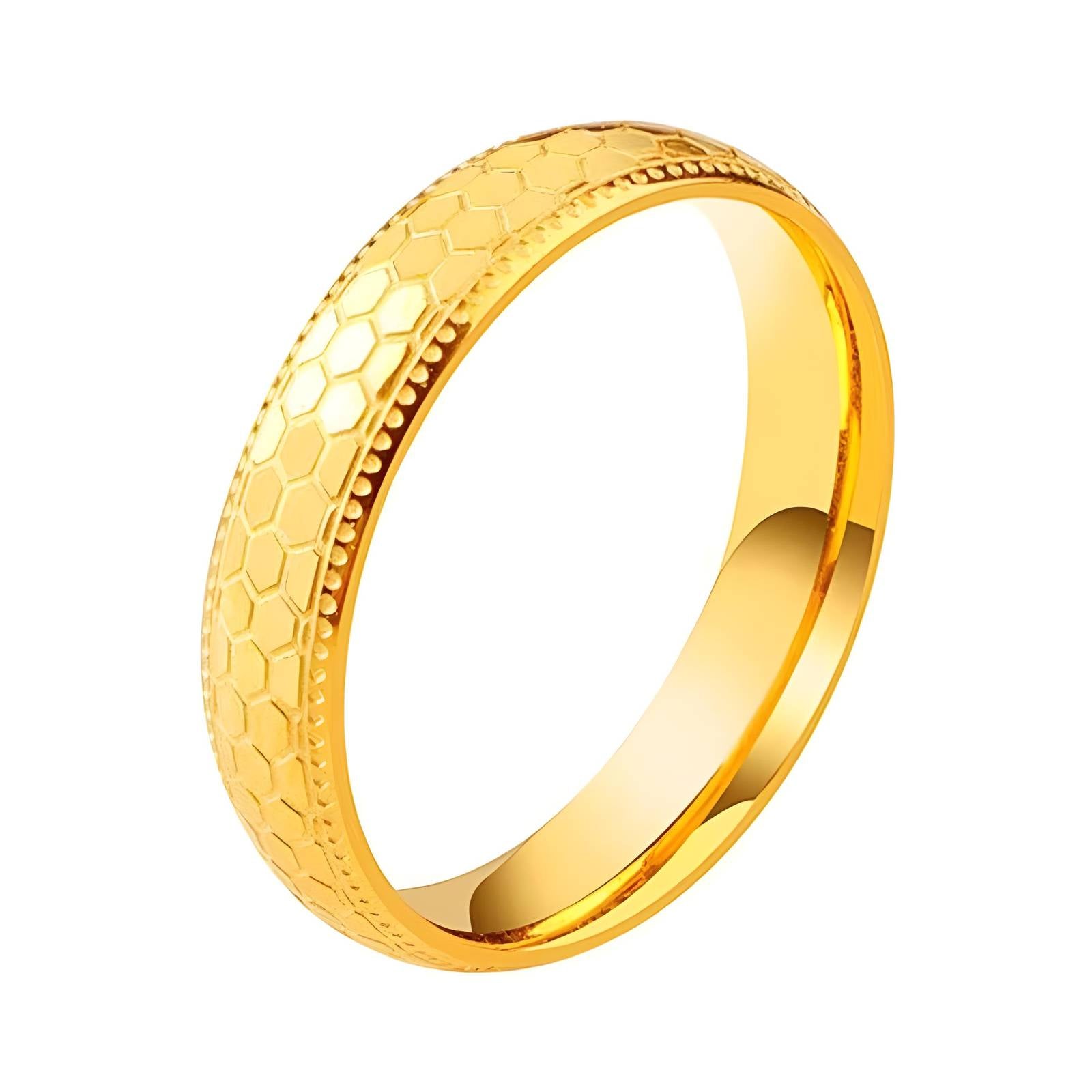 18K gold plated Stainless steel finger ring, Intensity - The Best Accessory