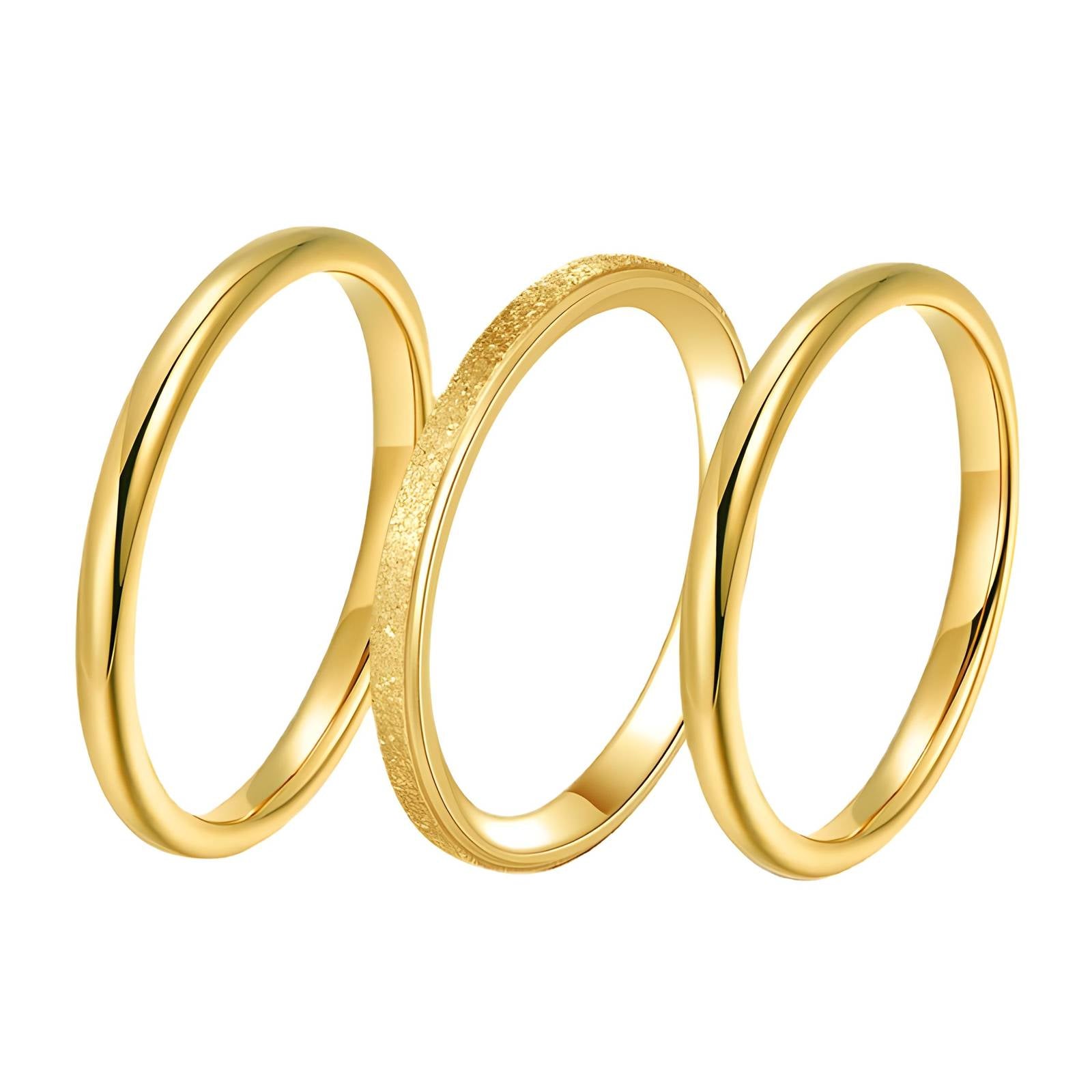 18K gold plated Stainless steel finger ring, Intensity - The Best Accessory