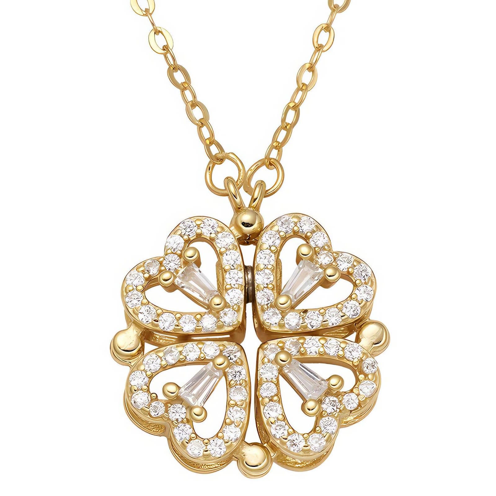18K gold plated Stainless steel  Flower necklace, Intensity - The Best Accessory