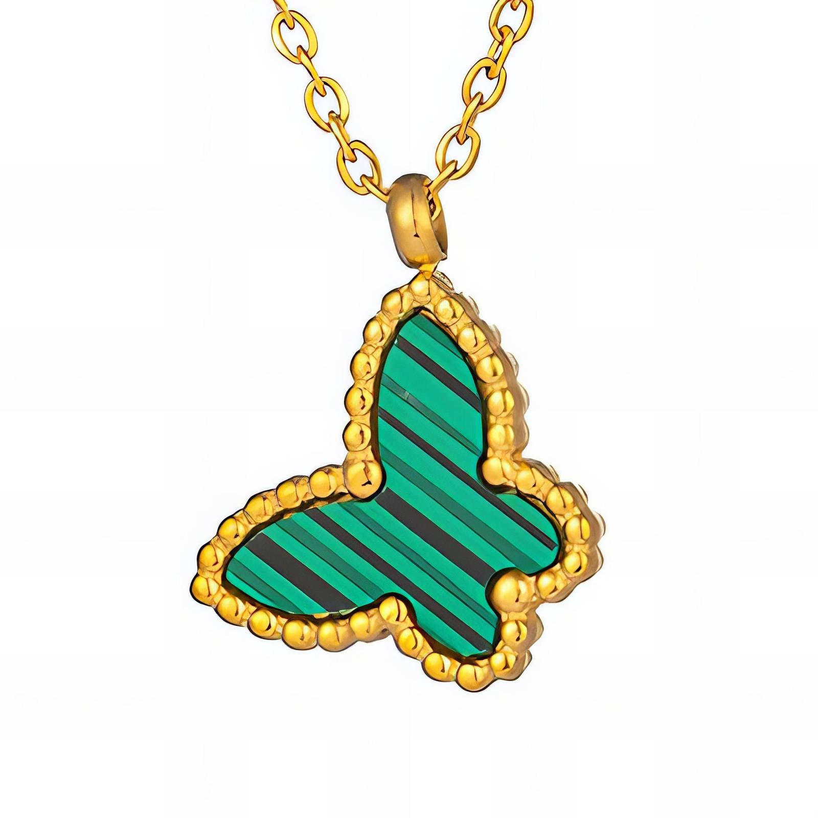 18K gold plated Stainless steel  Butterfly necklace, Intensity - The Best Accessory