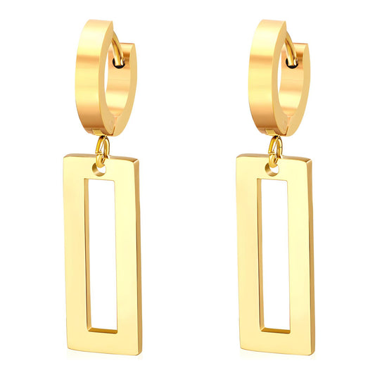 18K Gold Plated Stainless Steel Drop Earrings, Intensity - The Best Accessory