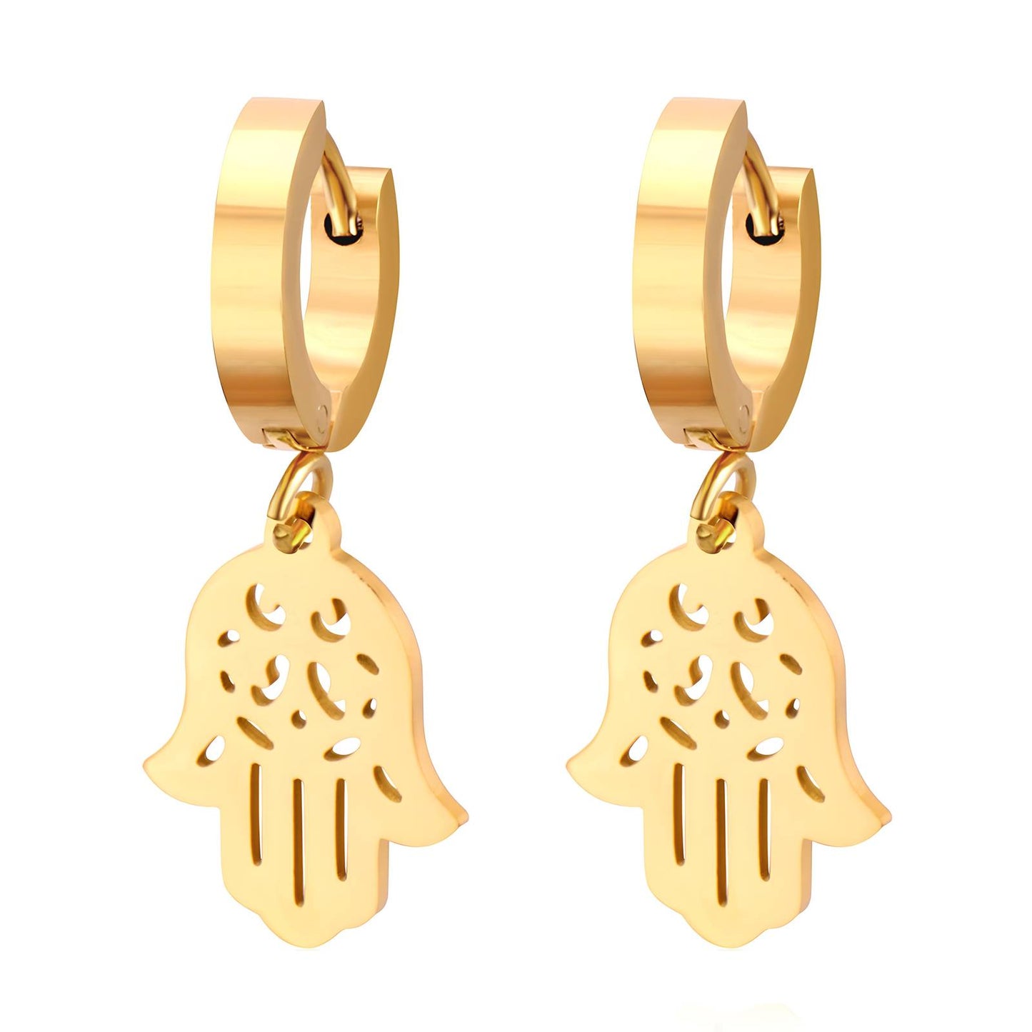 18K Gold Plated Stainless Steel Drop Earrings, Intensity - The Best Accessory