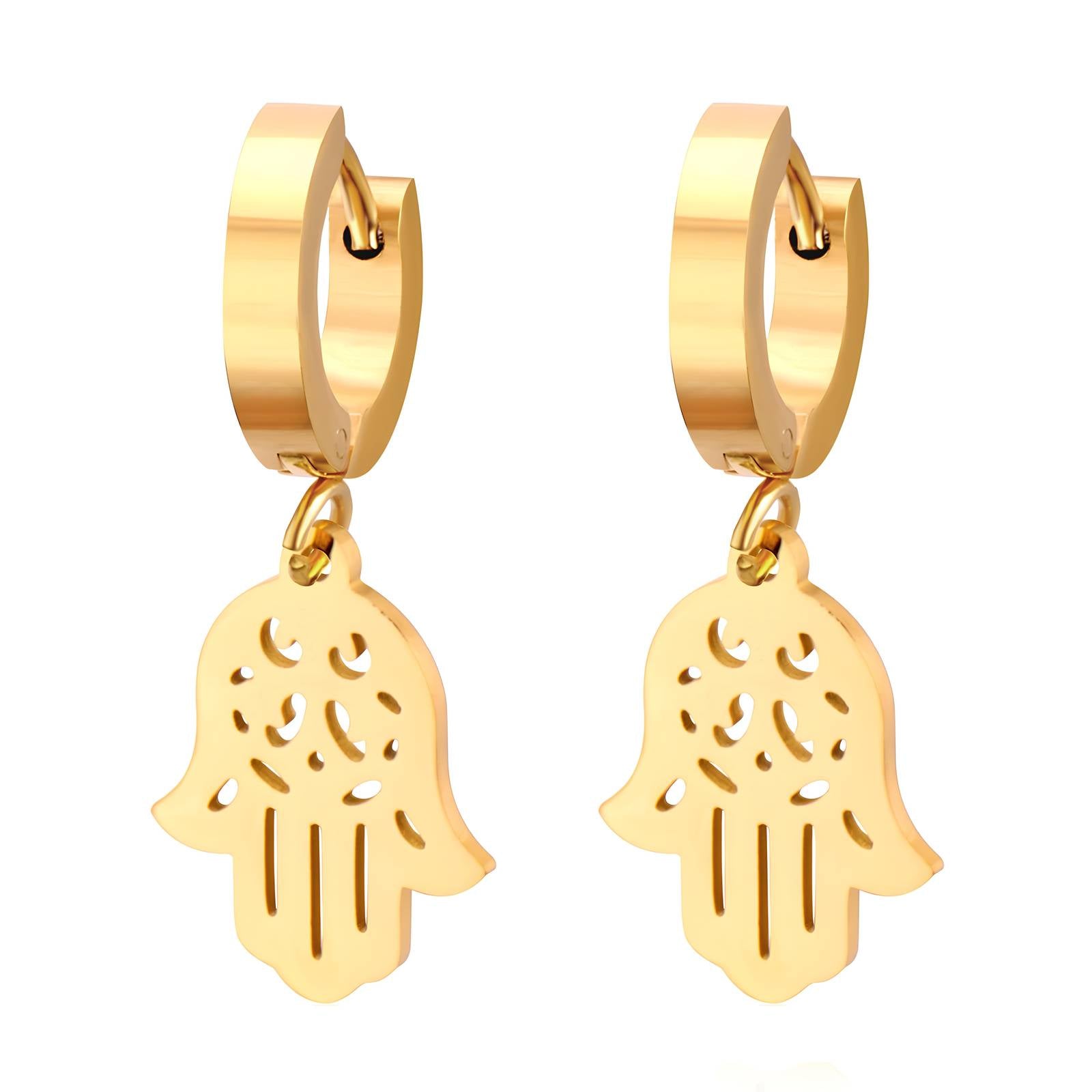 18K Gold Plated Stainless Steel Drop Earrings, Intensity - The Best Accessory