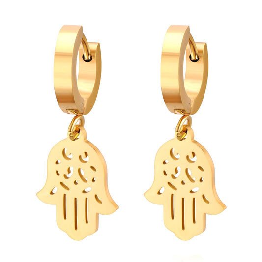 18K Gold Plated Stainless Steel Drop Earrings, Intensity - The Best Accessory