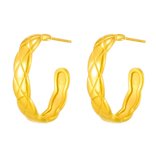 18K Gold Plated Stainless Steel Hoop Earrings, Intensity - The Best Accessory