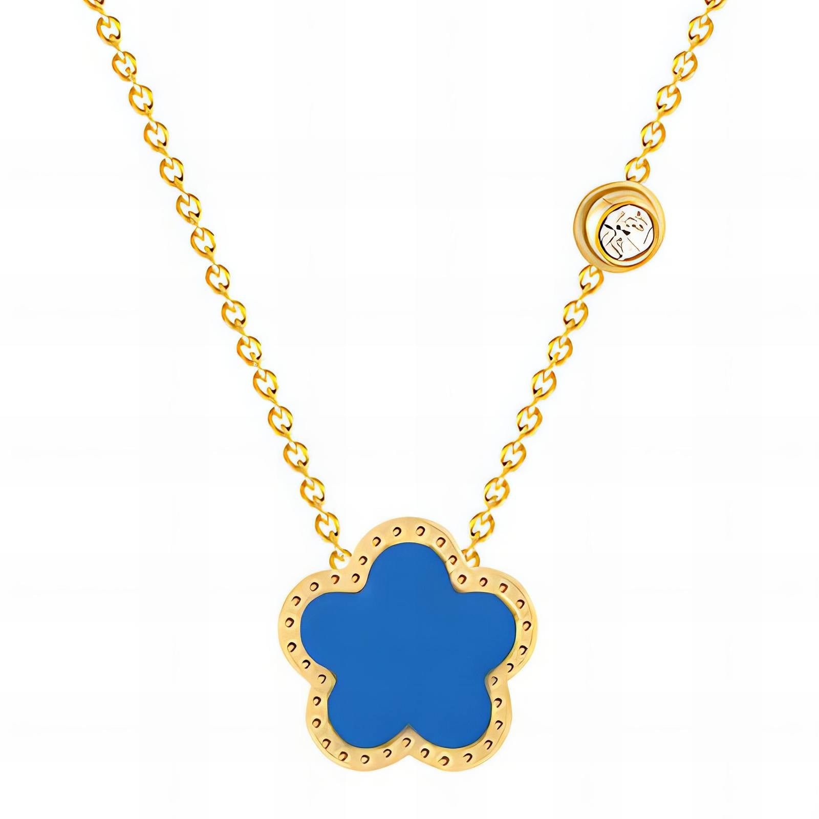 18K gold plated Stainless steel  Flower necklace, Intensity - The Best Accessory