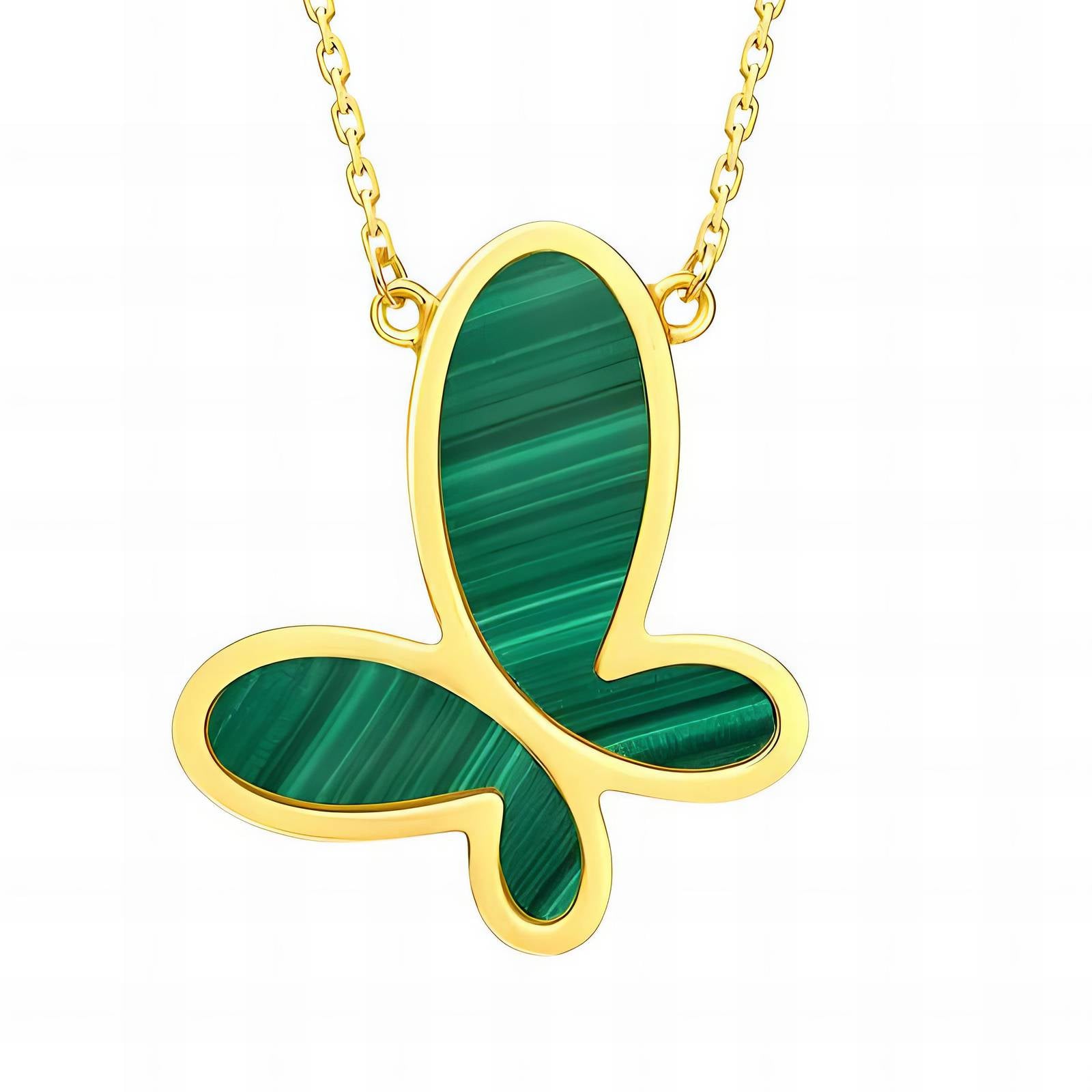 18K gold plated Stainless steel  Butterfly necklace, Intensity - The Best Accessory