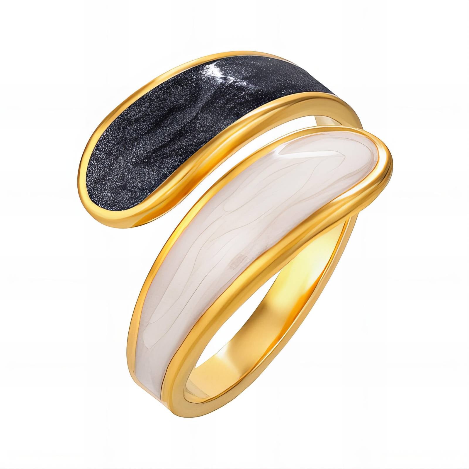18K gold plated Stainless steel finger ring, Intensity - The Best Accessory