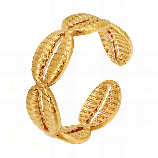 18K gold plated Stainless steel finger ring, Intensity - The Best Accessory