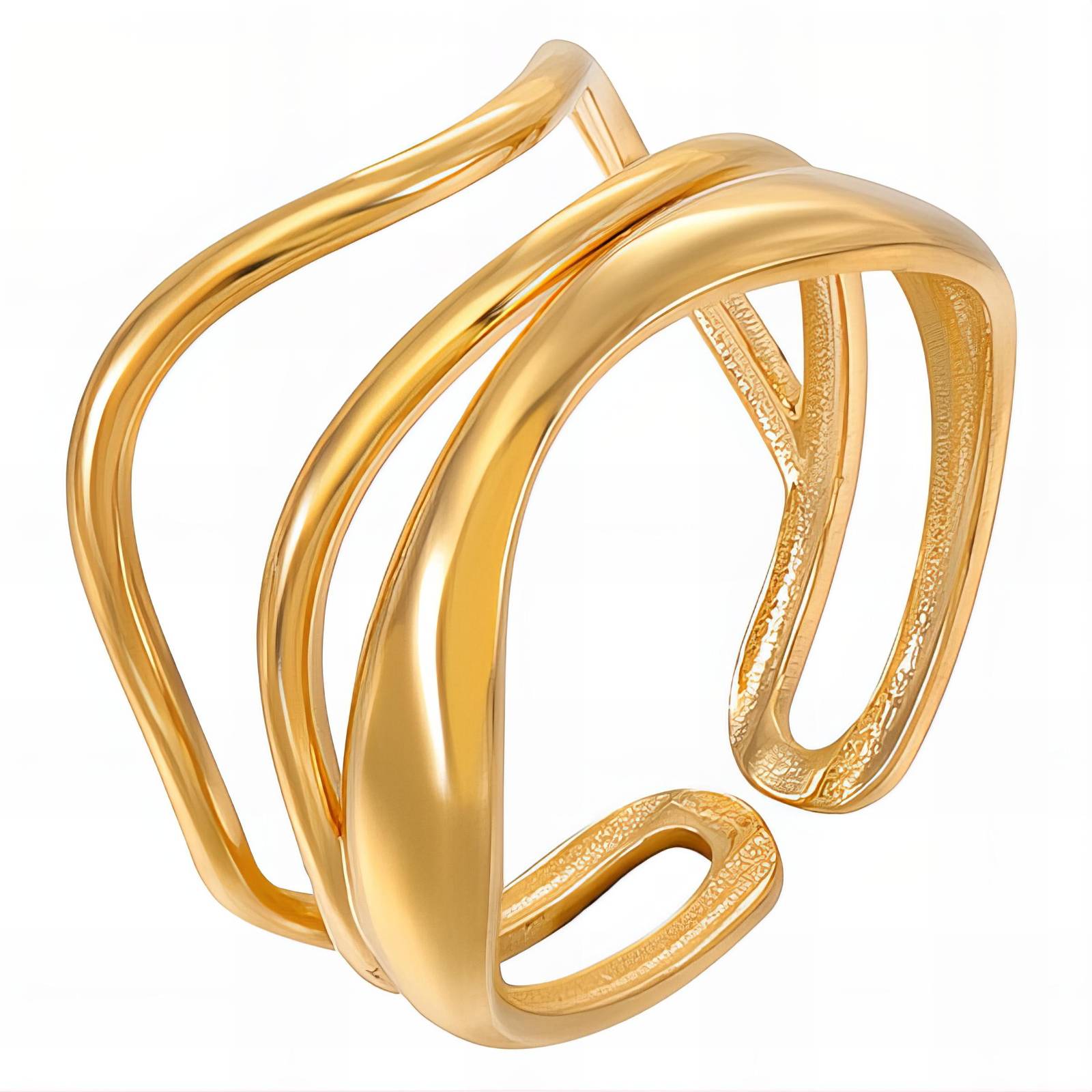 18K gold plated Stainless steel finger ring, Intensity - The Best Accessory