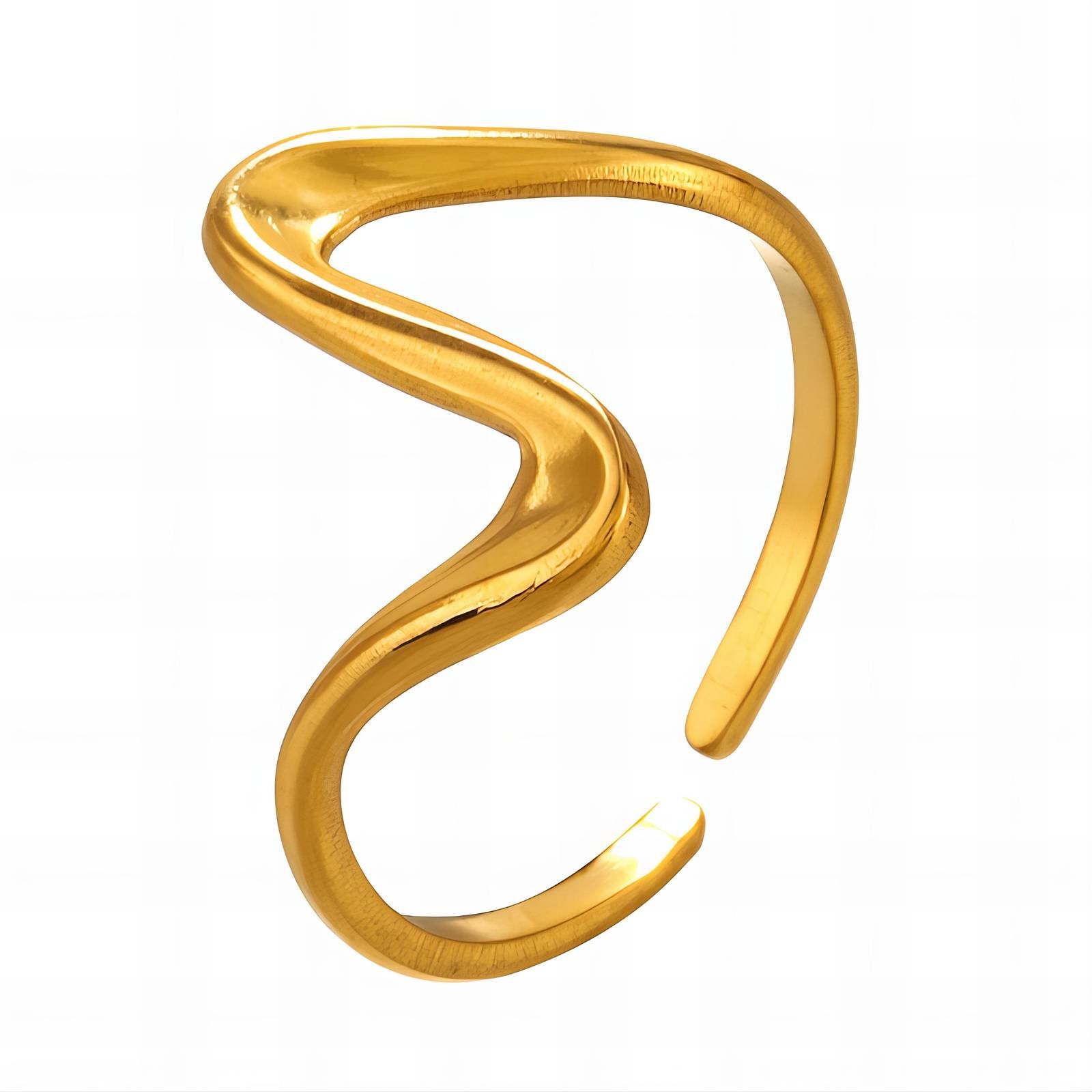 18K gold plated Stainless steel finger ring, Intensity - The Best Accessory