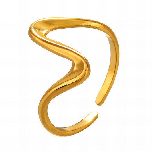 18K gold plated Stainless steel finger ring, Intensity - The Best Accessory