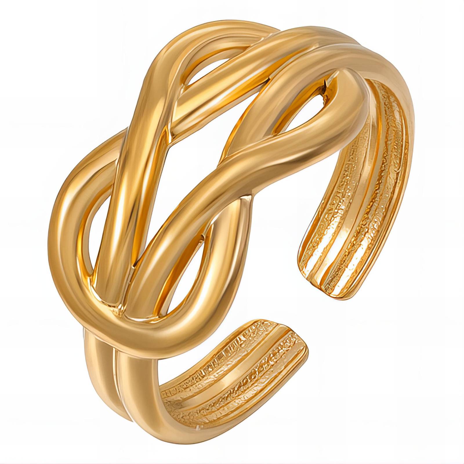 18K gold plated Stainless steel finger ring, Intensity - The Best Accessory
