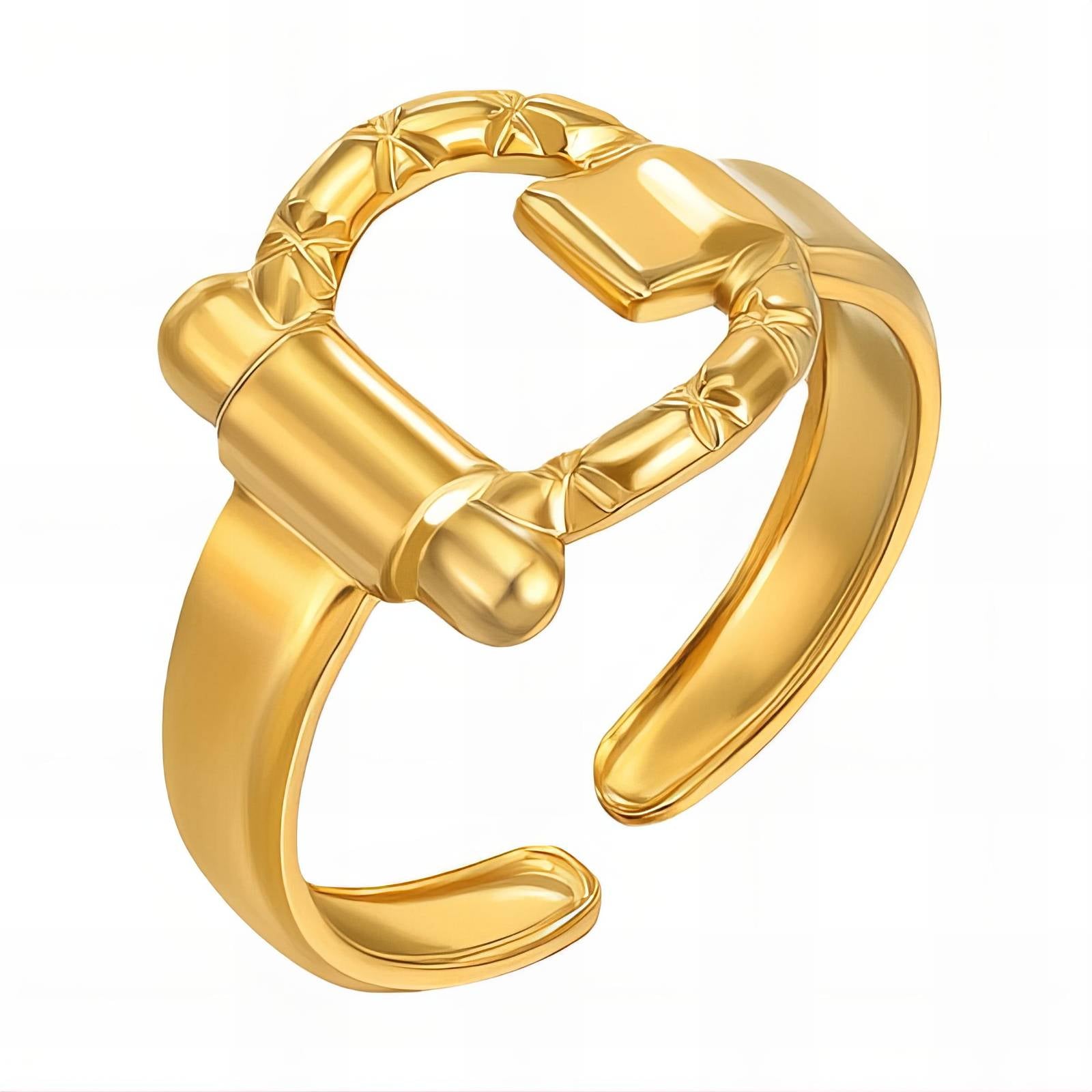 18K gold plated Stainless steel finger ring, Intensity - The Best Accessory