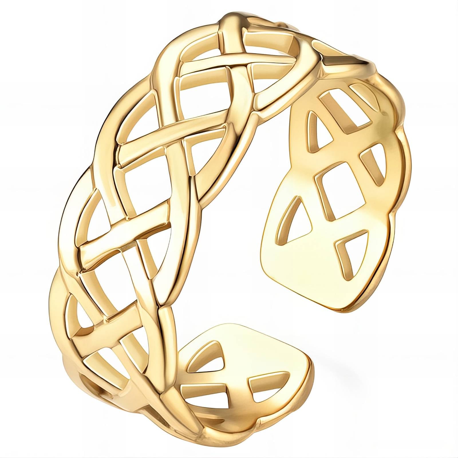 18K gold plated Stainless steel finger ring, Intensity - The Best Accessory