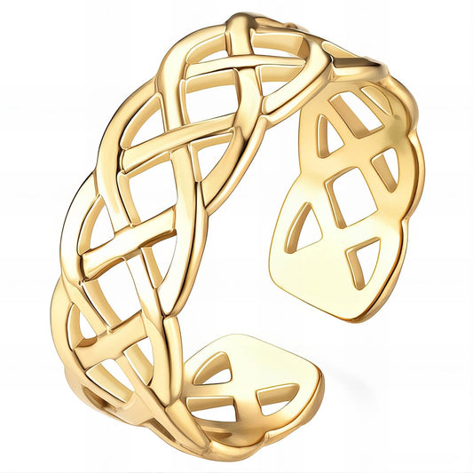18K gold plated Stainless steel finger ring, Intensity - The Best Accessory