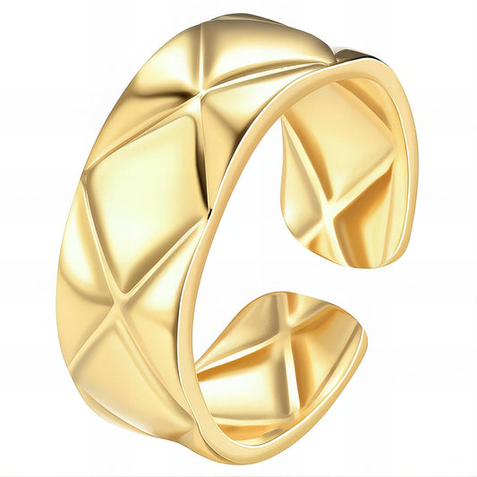 18K gold plated Stainless steel finger ring, Intensity - The Best Accessory