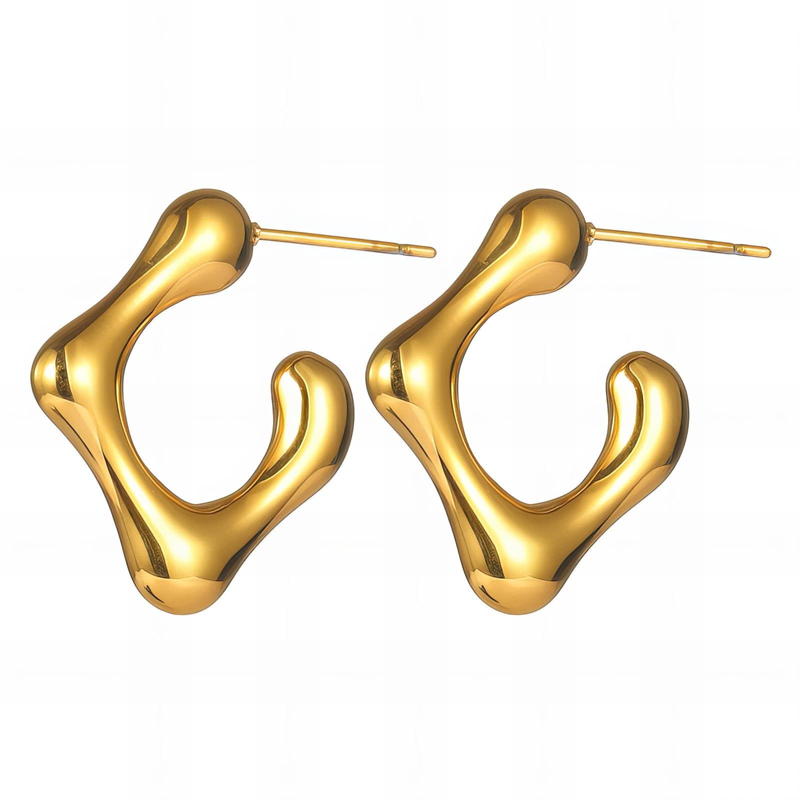 18K Gold Plated Stainless Steel Earrings, Intensity - The Best Accessory
