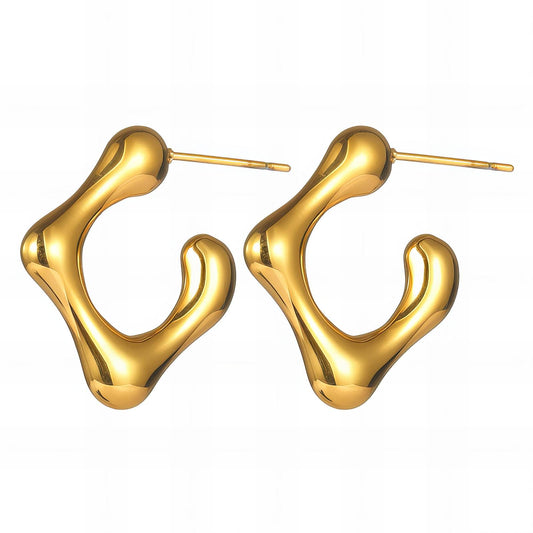 18K Gold Plated Stainless Steel Earrings, Intensity - The Best Accessory