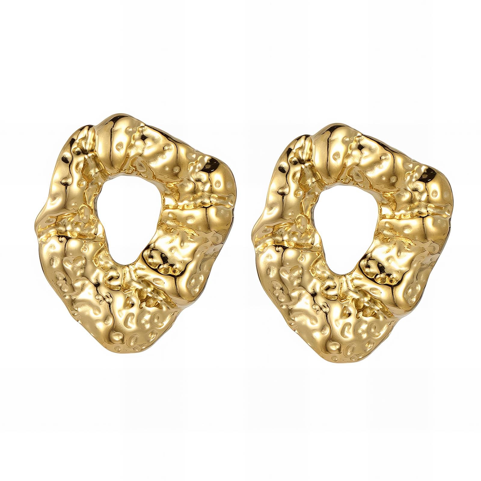 18K Gold Plated Stainless Steel Stud Earrings, Intensity - The Best Accessory