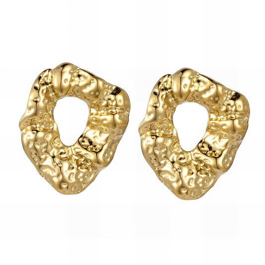 18K Gold Plated Stainless Steel Stud Earrings, Intensity - The Best Accessory