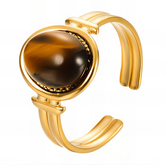 18K gold plated Stainless steel finger ring, Intensity - The Best Accessory