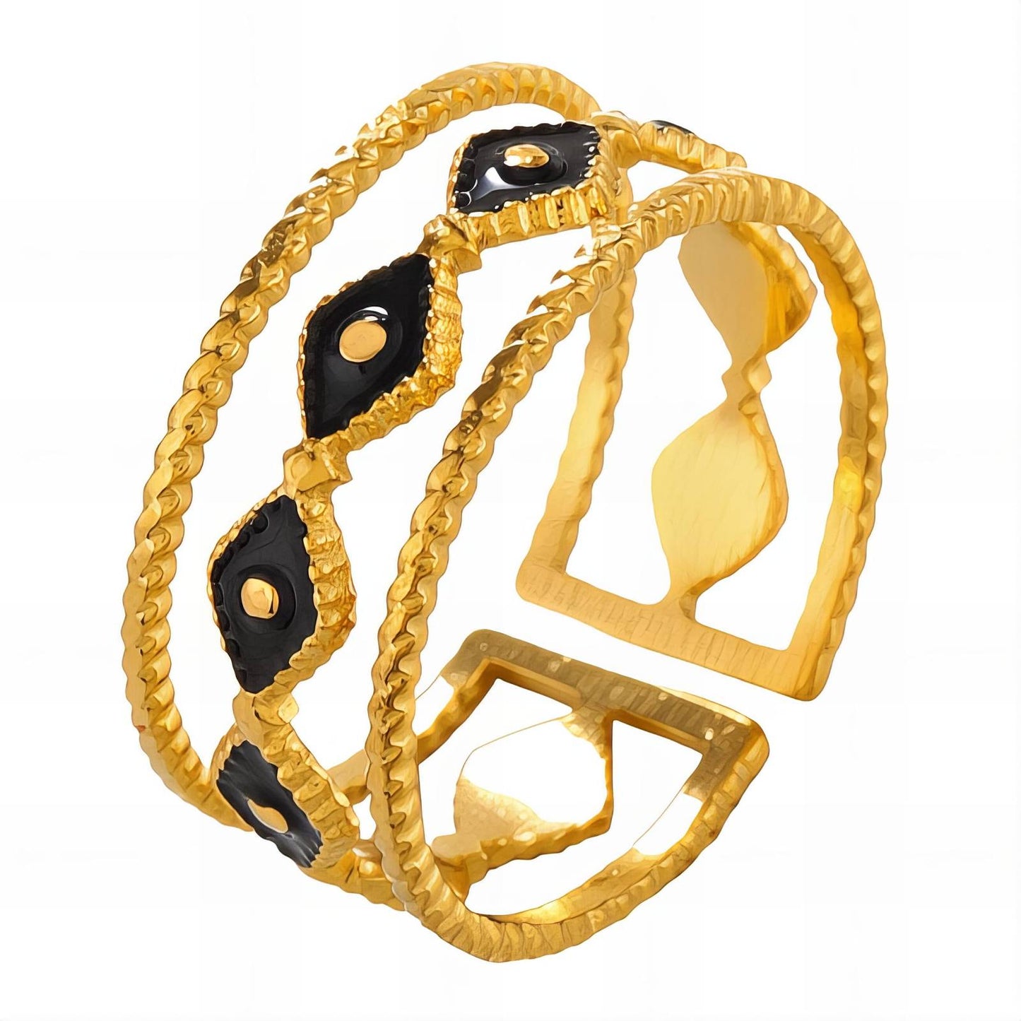 18K gold plated Stainless steel finger ring, Intensity - The Best Accessory