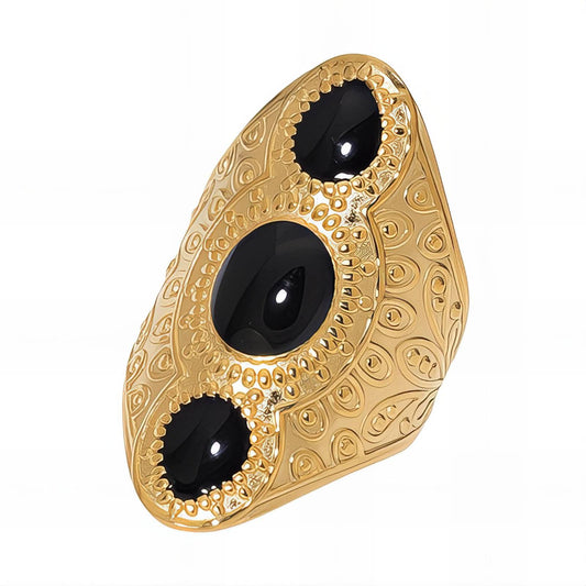 18K gold plated Stainless steel finger ring, Intensity - The Best Accessory